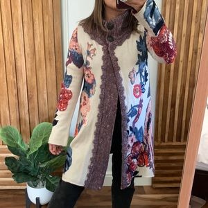 ANTHROPOLOGIE ▪️’Sleeping in Snow’ Foret Cardigan Sweater. Rare. S